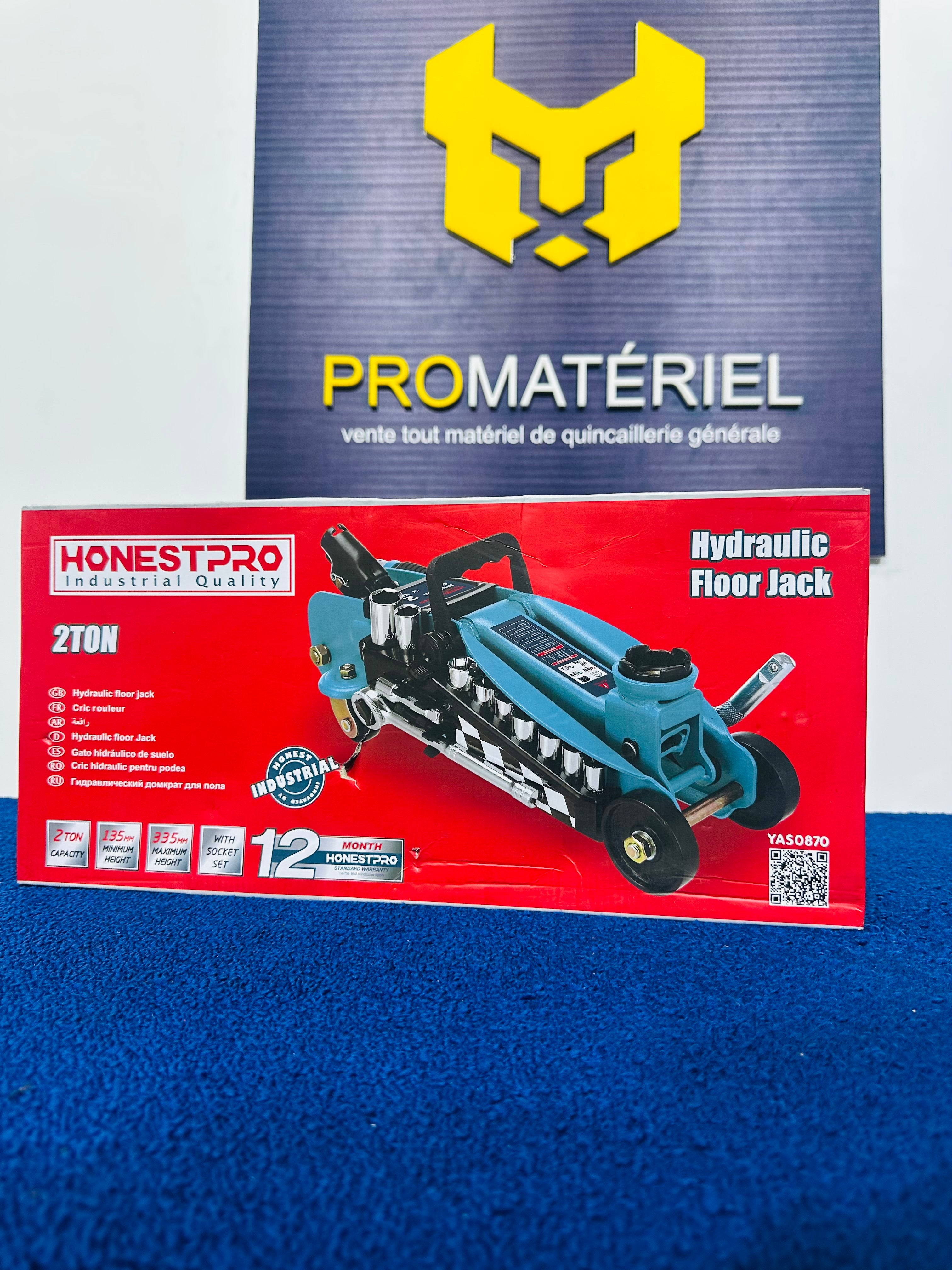 HONESTPRO - Cric hydraulique à chariot 2T YAS0870