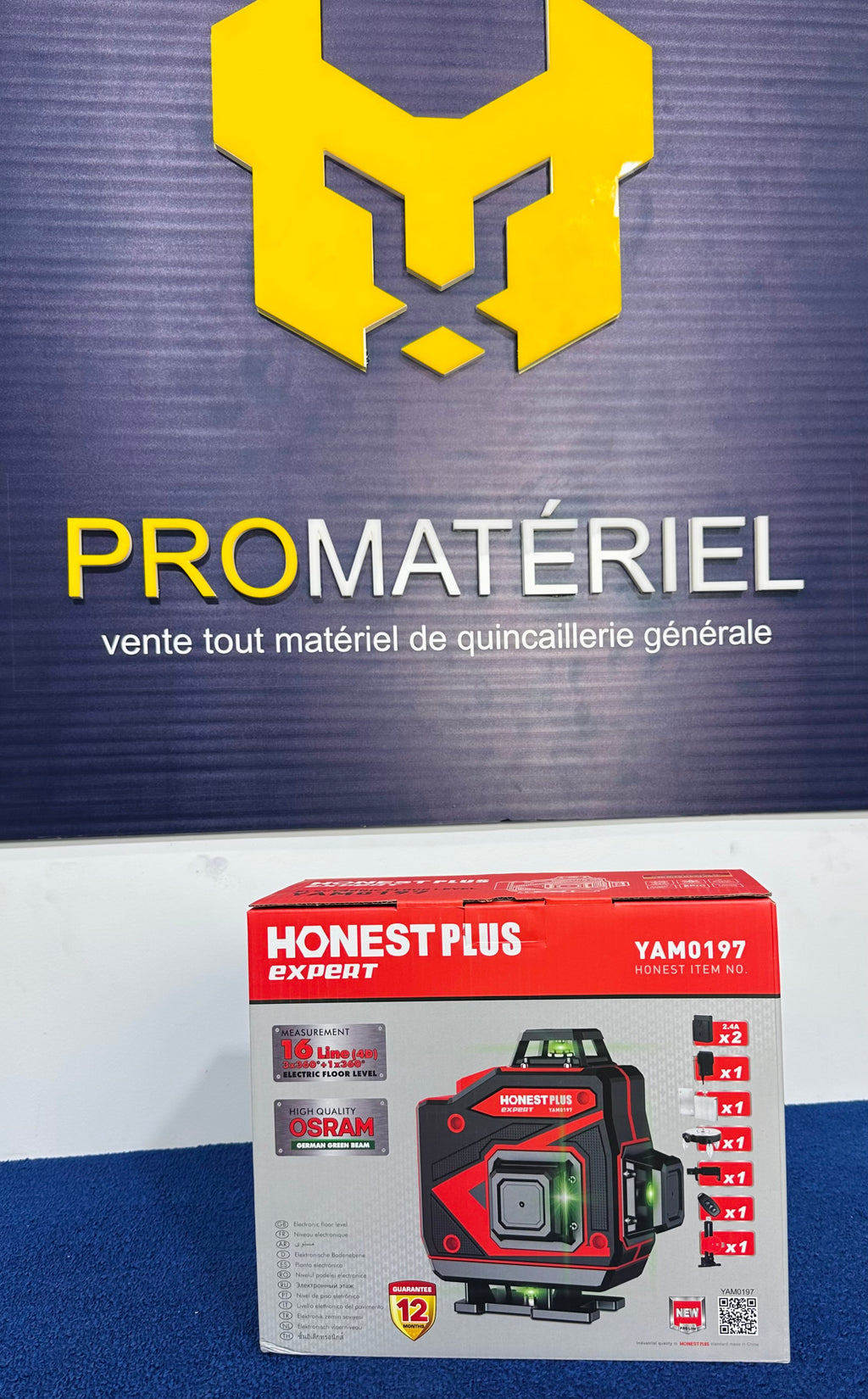 HONEST PLUS-Niveau laser 4D16 Lignes sans trépied YAM0197