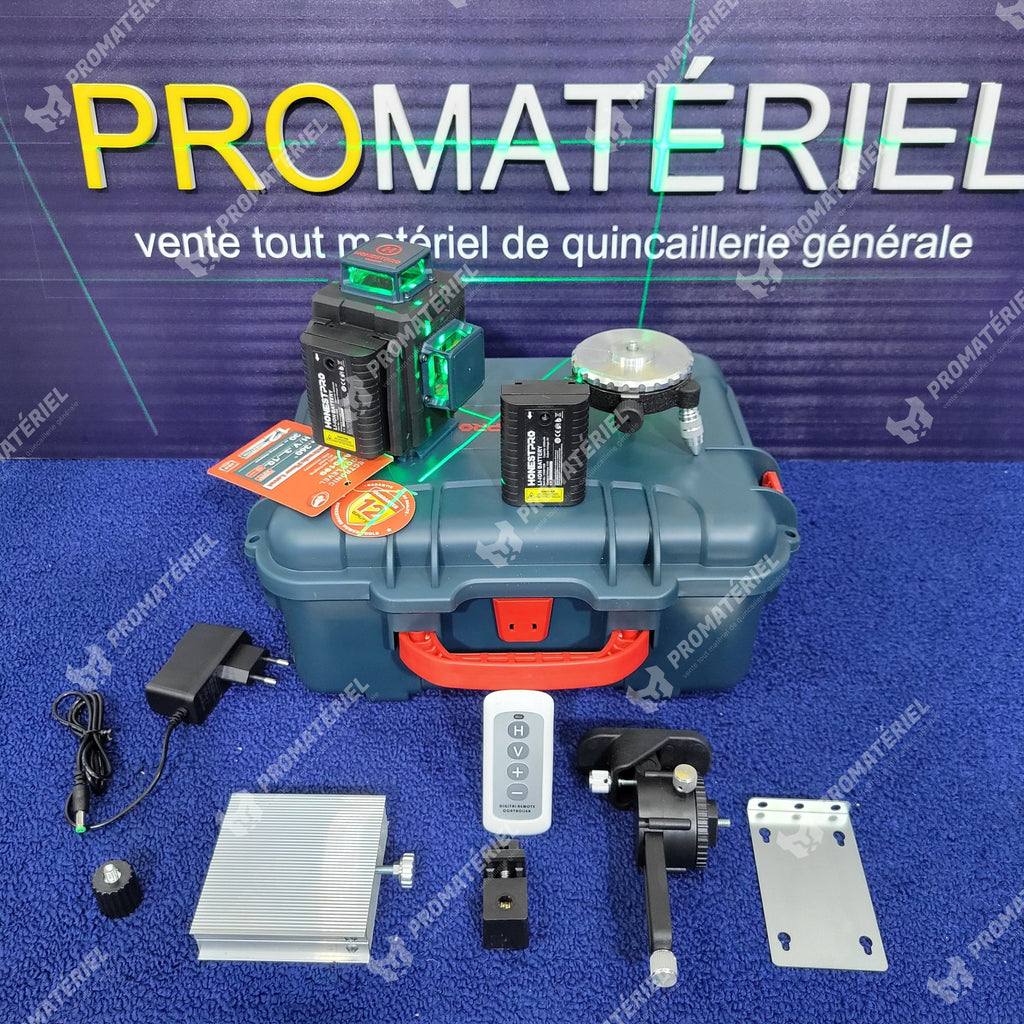 HONESTPRO - Niveau laser 16 lignes 4D 360° 2 Batteries YAM0199