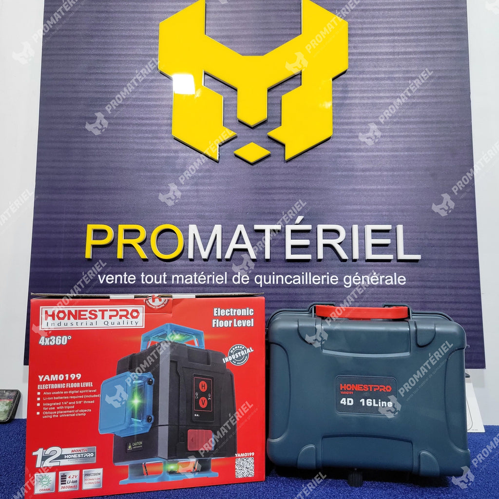 HONESTPRO - Niveau laser 16 lignes 4D 360° 2 Batteries YAM0199