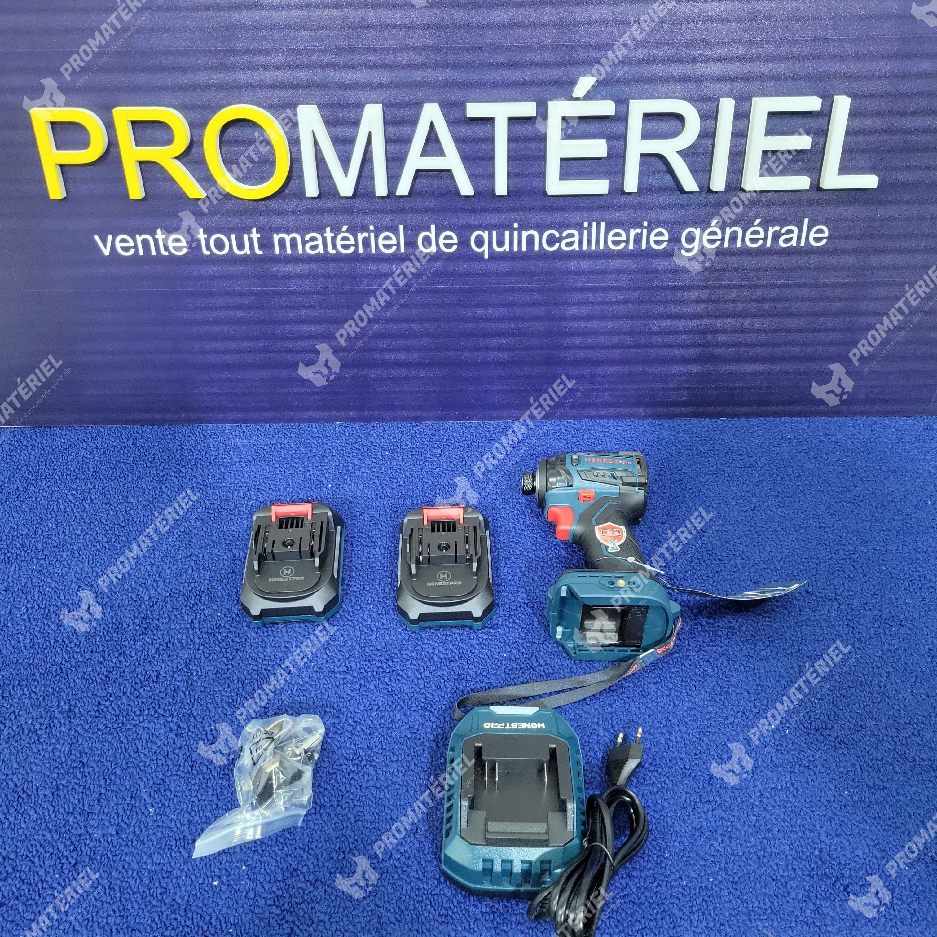 HONESTPRO - Visseuse a percussion sans-fil 2 batteries brushless YAE6119